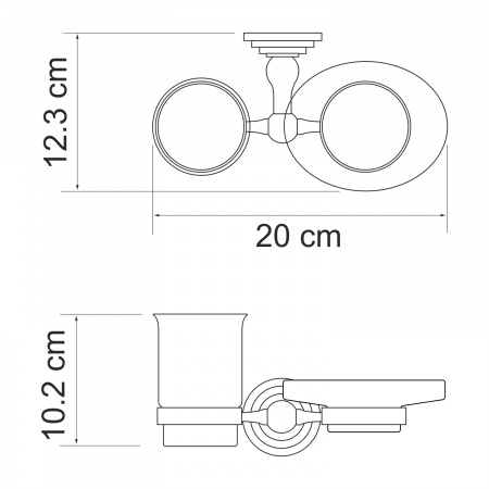 Ammer K-7026 Держатель стакана и мыльницы интернет магазин сантехники BATHPOINT