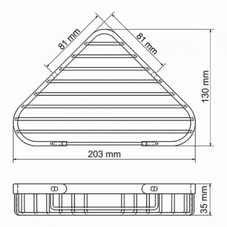 K-733 Полка металлическая интернет магазин сантехники BATHPOINT