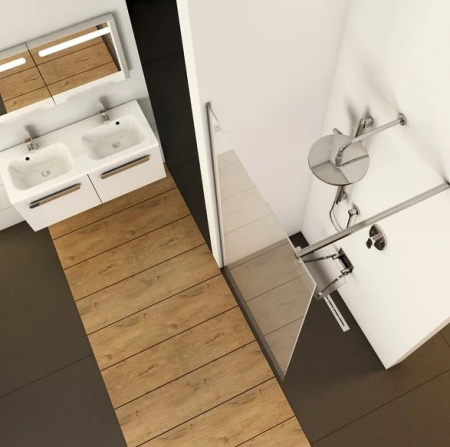 Душевая стенка RAVAK ST Walk-In Wall 120x200 профиль хром стекло прозрачное