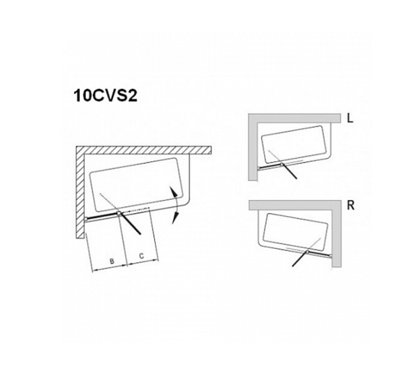 Душевая шторка Ravak 10°  100 интернет магазин сантехники BATHPOINT