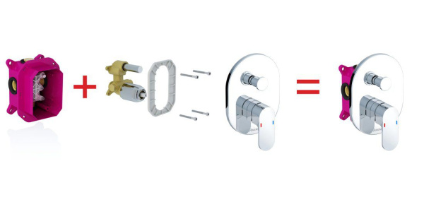 Смеситель встроенный с переключателем Ravak Chrome 22.6 25.9 интернет магазин сантехники BATHPOINT