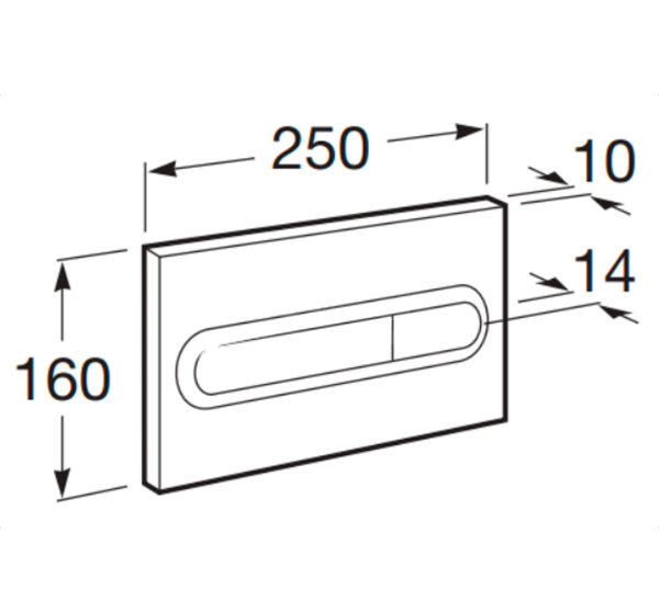 Клавиша двойного смыва Roca Meridian 25 25 интернет магазин сантехники BATHPOINT