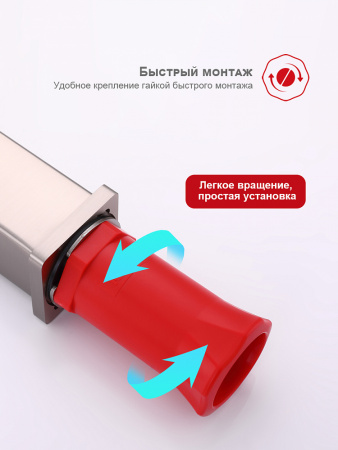 Смеситель Raglo R08.15.05 для раковины высокий монолитный, сатин интернет магазин сантехники BATHPOINT
