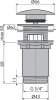 Донный клапан для раковины 5/4" AlcaPlast A392-GM-B интернет магазин сантехники BATHPOINT