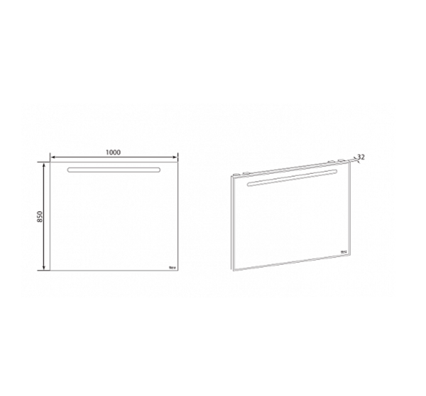 Зеркало Roca Laks  100 интернет магазин сантехники BATHPOINT