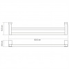 Leine K-5040WHITE Держатель полотенец двойной интернет магазин сантехники BATHPOINT
