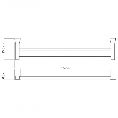 Leine K-5040WHITE Держатель полотенец двойной интернет магазин сантехники BATHPOINT