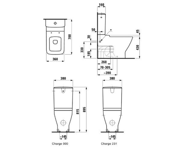 Чаша Laufen Palace 70 36 интернет магазин сантехники BATHPOINT