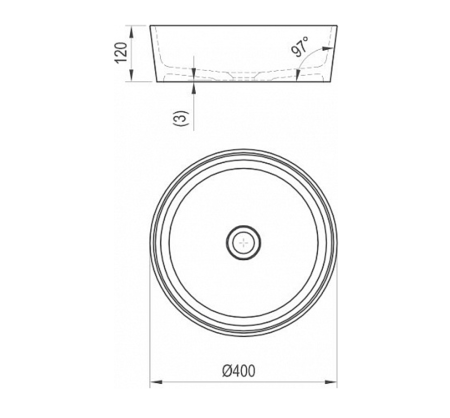 Раковина накладная 40 см Ravak Moon XJN01300000 интернет магазин сантехники BATHPOINT
