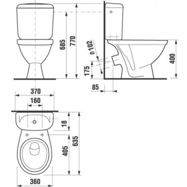 Унитаз-компакт Jika Lyra 63 36 интернет магазин сантехники BATHPOINT