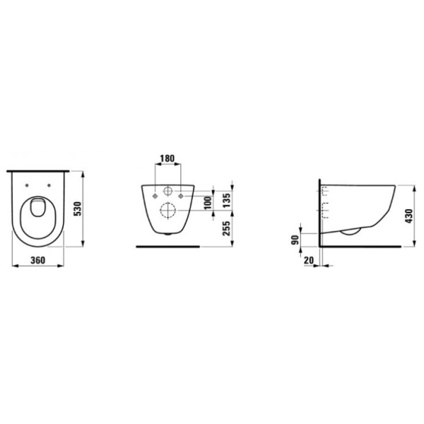Чаша Laufen Pro 53 36 интернет магазин сантехники BATHPOINT