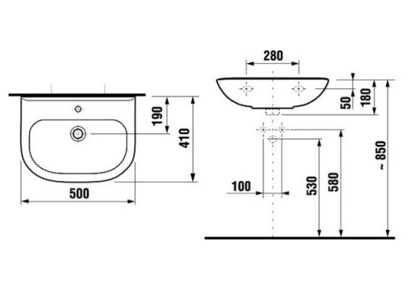 Раковина для пьедестала Jika Deep by Jika  50 интернет магазин сантехники BATHPOINT