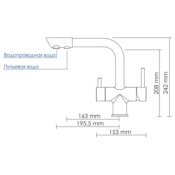  WasserKRAFT Кухонные смесители  15.3 интернет магазин сантехники BATHPOINT