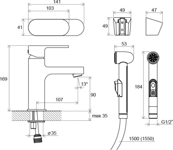 Смеситель для умывальника Ravak Chrome 14.1 16.9 интернет магазин сантехники BATHPOINT