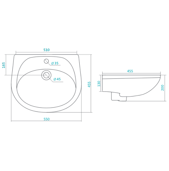 Раковина Santek Бриз 198 552 интернет магазин сантехники BATHPOINT