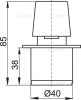 Вентиляционный клапан DN40 ALCAPLAST APH40 интернет магазин сантехники BATHPOINT