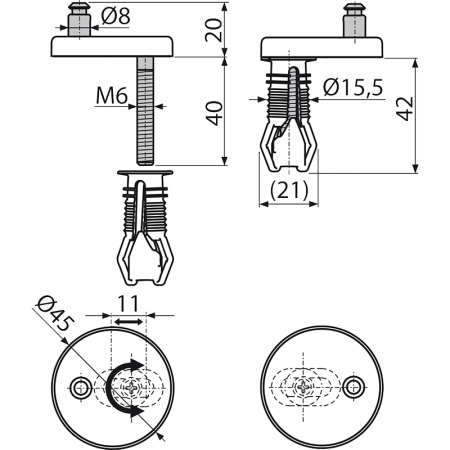 Петли с верхним монтажом пластиковая крышка ALCAPLAST P105B интернет магазин сантехники BATHPOINT