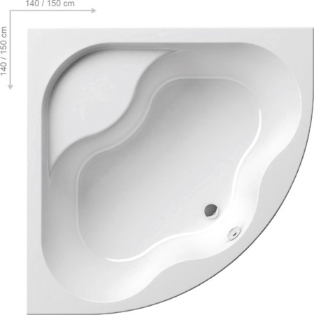 Ванна акриловая угловая Ravak GENTIANA 140x140 CF01000000 интернет магазин сантехники BATHPOINT