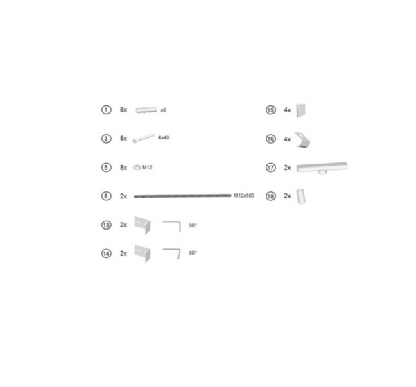 Комплект креплений Ravak 10°   интернет магазин сантехники BATHPOINT