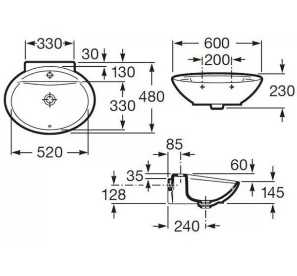 Раковина Roca Fontana  60 интернет магазин сантехники BATHPOINT