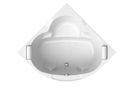 Акриловая ванна  СОРРЕНТО 130х130, рама-подставка, подголовник - 2 шт. интернет магазин сантехники BATHPOINT