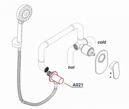 A021 Подключение шланга интернет магазин сантехники BATHPOINT