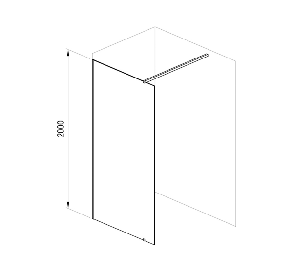 Душевая стенка Wall Ravak Walk-In  120 интернет магазин сантехники BATHPOINT