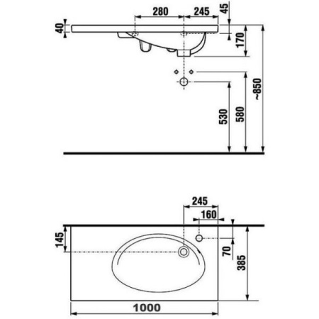 Раковина Jika Tigo 100 8.1221.9.000.106.1 интернет магазин сантехники BATHPOINT