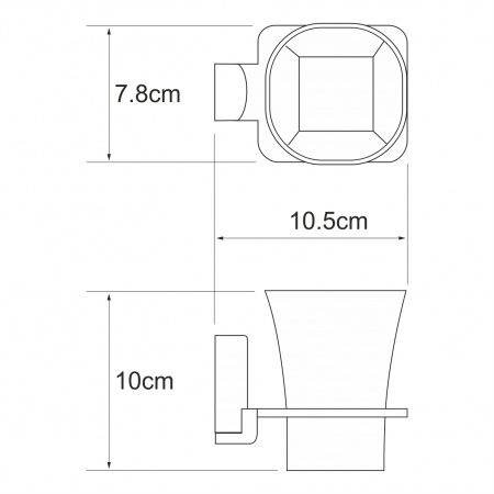Leine K-5028WHITE Подстаканник одинарный интернет магазин сантехники BATHPOINT