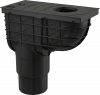 Ливнеотвод 300х155/125/110 мм сток – прямой черный ALCAPLAST AGV4