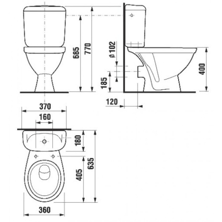 Унитаз-компакт Jika Lyra  8242360002429 интернет магазин сантехники BATHPOINT