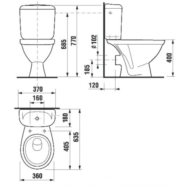 Унитаз-компакт Jika Lyra 63 36 интернет магазин сантехники BATHPOINT