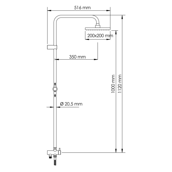  WasserKRAFT Isar 1300  23 интернет магазин сантехники BATHPOINT