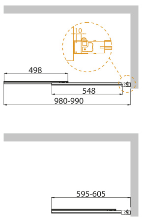 Душевая шторка на ванну CEZARES SLIDER-VF-11-100/150-C-Cr интернет магазин сантехники BATHPOINT