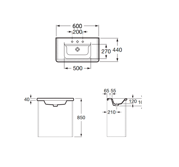 Раковина мебельная Roca Gap  60 интернет магазин сантехники BATHPOINT