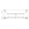 Ammer K-7044 Полка стеклянная с бортиком интернет магазин сантехники BATHPOINT