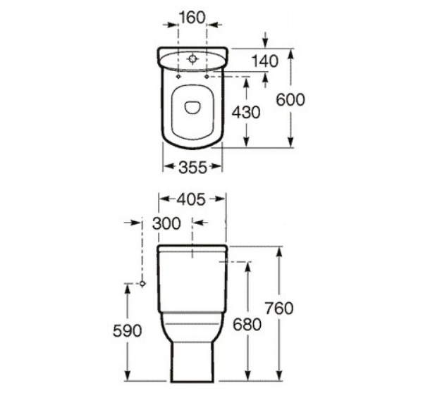 Бачок Roca Dama Senso 140 405 интернет магазин сантехники BATHPOINT