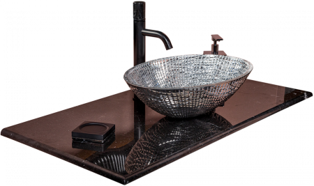 Столешница мрамор 111 см Armadi Art Nero Marquina 857-111-NM