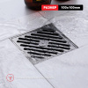 Душевой трап Raglo R606.10.09 100х100мм, нержавеющая сталь, графит интернет магазин сантехники BATHPOINT