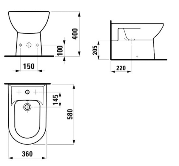 Биде Laufen MYLIFE 39 61 интернет магазин сантехники BATHPOINT