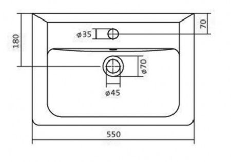 Раковина Santek Тигода 55 1WH302127 интернет магазин сантехники BATHPOINT