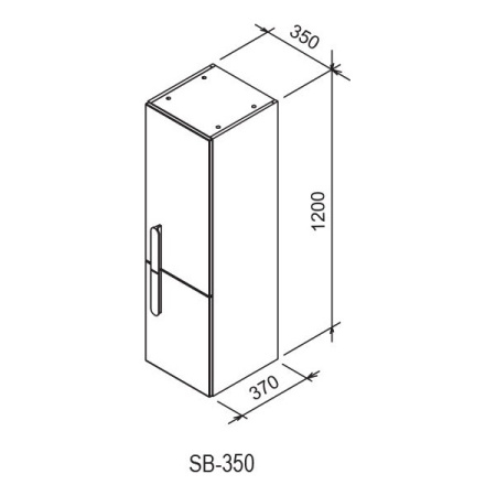Пенал Ravak Chrome SB 35 R X000000545 интернет магазин сантехники BATHPOINT