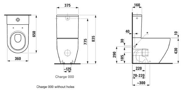 Чаша Laufen Pro 65 36 интернет магазин сантехники BATHPOINT