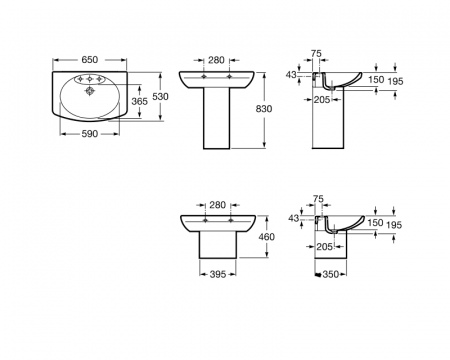Пьедестал Roca Dama Senso 7337510000 интернет магазин сантехники BATHPOINT
