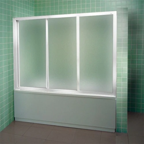 Перегородка (шторка, ширма) на борт ванны раздвижная Ravak AVDP3-150 белый профиль, матовое стекло 40VP0102ZG