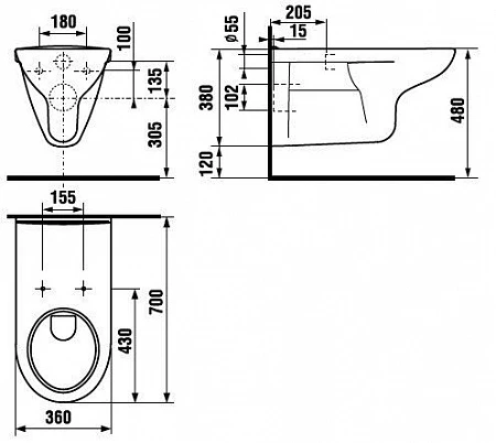 Чаша Jika Deep by Jika 70 36 интернет магазин сантехники BATHPOINT