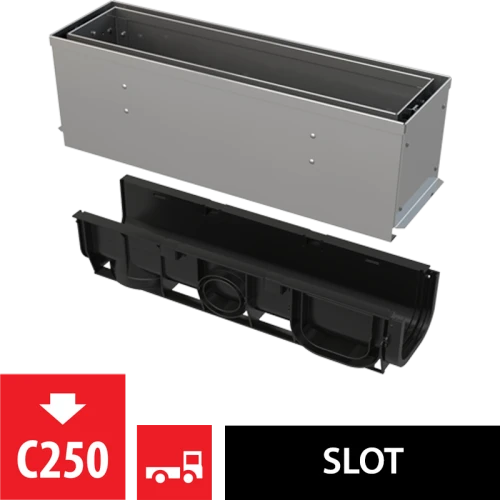 Щелевой дренажный канал с асимметричной сервисной надставкой 160 мм нержавеющая сталь ALCAPLAST AVZ101S-R322R