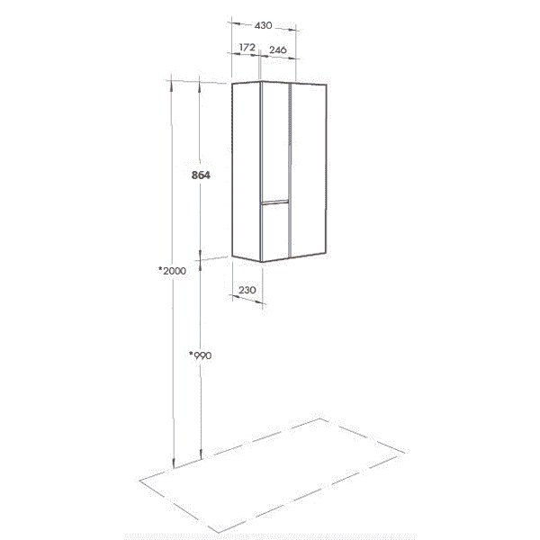 Шкаф Aquaton Мишель 23 43 интернет магазин сантехники BATHPOINT