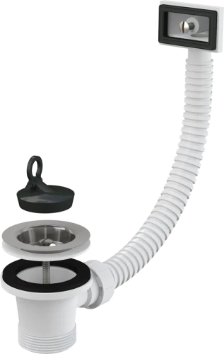 Донный клапан для раковины 6/4" с пластмассовой peшeткой DN70 AlcaPlast A331