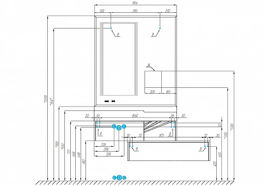 Зеркало Aquaton  2.9  интернет магазин сантехники BATHPOINT